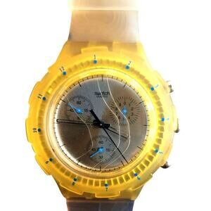 Swarch watch CARTOGRAPHIC SBK113 1997 Aquachrono Swiss Made Divers Chrono Quartz